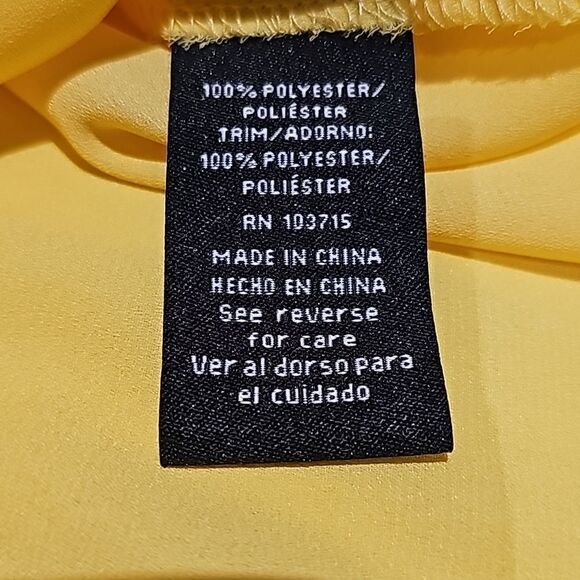 Bright yellow pullover top featuring decorative sleeves by Zac & Rachel size XL - Picture 6 of 9